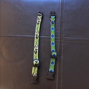 Panda and Peacock Lupine Dog Collars